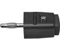 Banana Plug Insulated Unshrouded 4 mm Nickel 33VAC 70VDC 16A Quick-Release Terminal Black